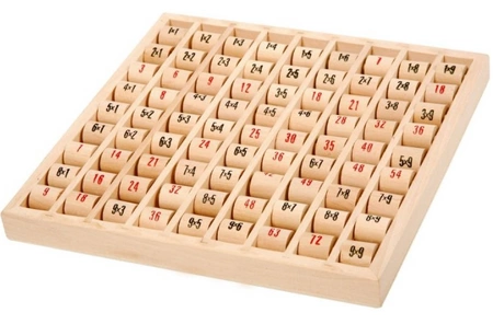 Tabliczka mnożenia, małe, obracane klocki drewniane, 11059-small foot, zabawki edukacyjne