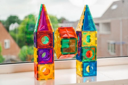 COBLO, magnetyczne klocki konstrukcyjne 6 płyt Hexagon 14 cm