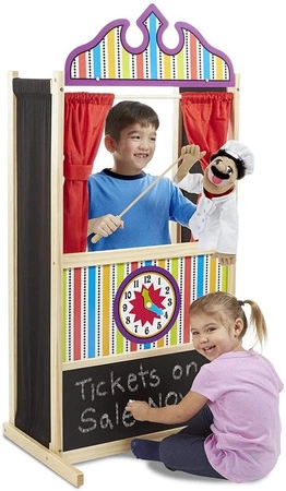 Teatrzyk kukiełkowy z drewna Deluxe 12530-Melissa & Doug, teatrzyki i akcesoria