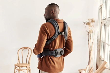 BABYBJORN - nosidełko Harmony 3D Mesh, Antracyt + śliniaczek do nosidełka Harmony