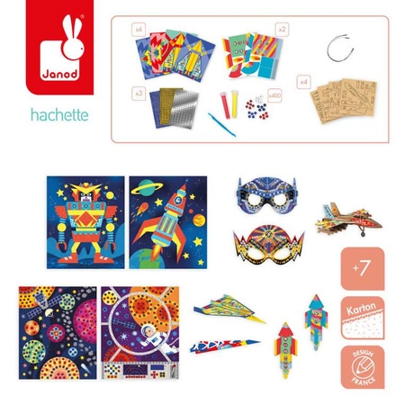 Multizestaw kreatywny Kosmiczne przygody 7+, Janod