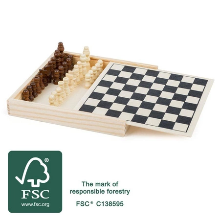 Szachy drewniane gra podróżna