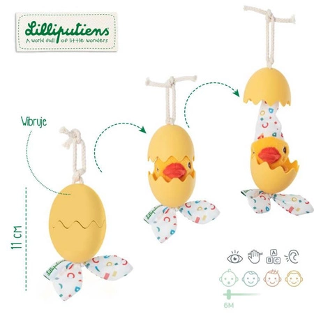 LILLIPUTIENS Wibrujące jajko Kaczorek Gaspard 6 m+