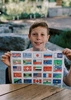HeyDoodle Duża Mata Silikonowa do Kolorowania - Mapa Świata
