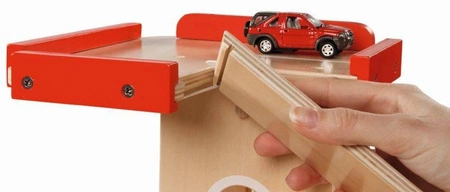 Trzypoziomowy parking 53821-Goki, zabawki drewniane