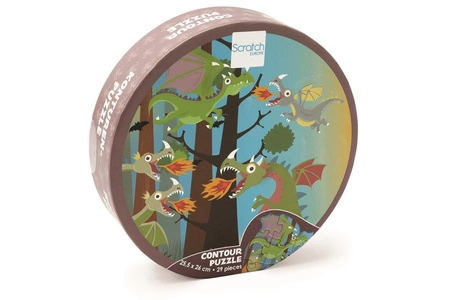 Scratch, Puzzle konturowe Smoki 29 elem.