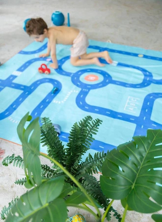 QUUT Dwustronny ręcznik plażowy PlayTowels XL (180 x 180cm) Road