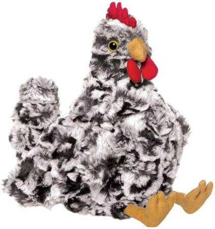 Maskotka dla dziecka czarno-biały kurczak Menley Manhattan Toy 155370