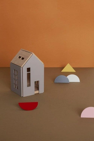 Domek dla lalek z magnesami, rozm M, szary, Babai