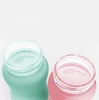 Szklana butelka z ustnikiem niekapkiem i rączkami, 150 ml, różowa, Everyday Baby