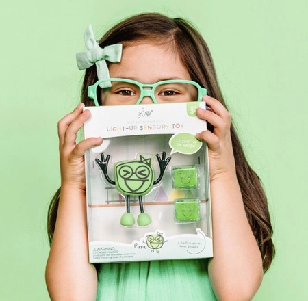 Glo Pals, Postać do kąpieli Pippa - zestaw z dwiema kostkami sensorycznymi świecącymi w wodzie