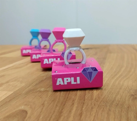 Gumka do ścierania pierścionek Apli Kids - Fioletowa