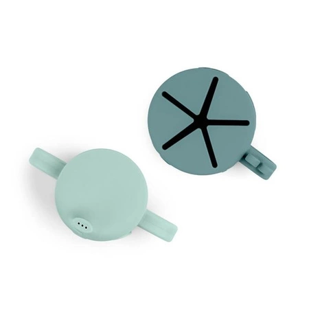 Done by Deer Peekaboo Kubek z Nakładką i Kubek na Przekąski Blue