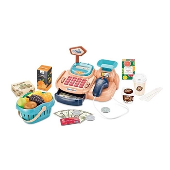 WOOPIE Kasa Sklepowa Koszyk na Zakupy Światło Dźwięk + 24 akc