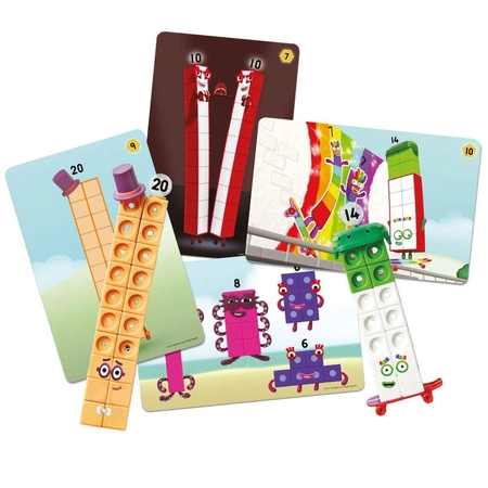 Klocki, Kostki matematyczne, Zestaw edukacyjny 11-20, MathLink Cubes, Numberblocks