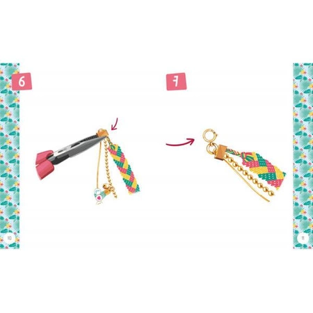 Auzou Kolorowa bransoletka Love z pomponikiem 506588