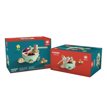 Żółw Drewniana wbijanka - gra motoryczna 18 mies.+ TOPBRIGHT