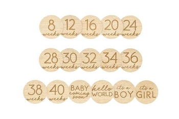 Pearhead Drewniane Tabliczki do Zdjęć Ciążowych