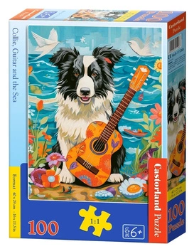 Puzzle 100 Collie Guitar and the Sea B-111268