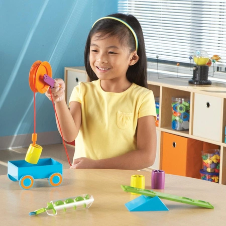 Maszyny Proste, Zestaw edukacyjny z ćwiczeniami, 19 szt.