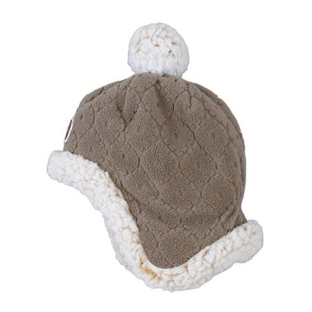 Lodger Dwuwarstwowa zimowa czapeczka z polaru brązowa Fleece Buffalo 3-6 m