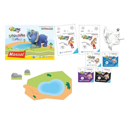 Jumping Clay | Zestaw kreatywny Sawanna - Słoń