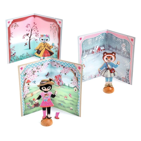 Mała przebieralnia z naklejkami KOTKI DJ09859