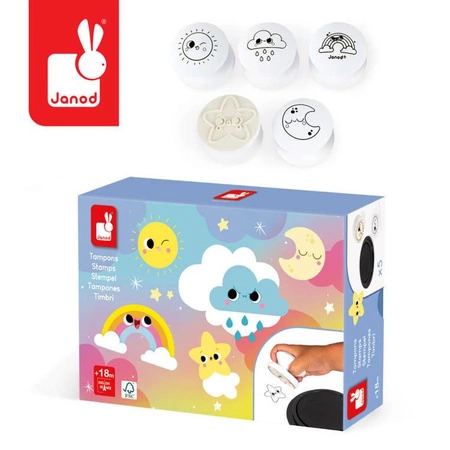 Zestaw kreatywny Stempelki Słodkie sny 18 m+, Janod KOLEKCJA 2022