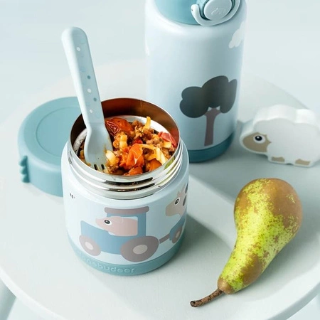 Done by Deer Termos Obiadowy dla Dziecka 300ml Tiny Farm Blue