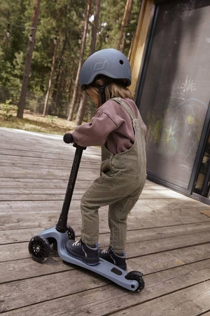 SCOOTANDRIDE Kask S-M dla dzieci 3+ Steel