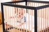Childhome PLAYPEN 97 BLACK/NATUREL + WHEELS