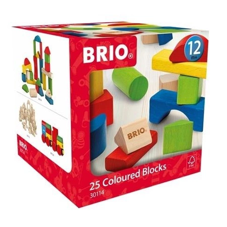 BRIO Kolorowe Drewniane Klocki 25 el.