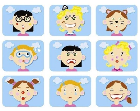 Zabawki kreatywne - magnetyczne twarze w książce, dziewczynka, Goki