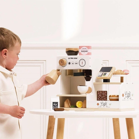 Drewniana kawiarnia dla dzieci, sklep, zabawa w odgrywanie ról, Le Toy Van