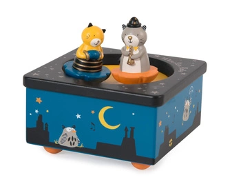 Pozytywka drewniana LES AMIS  MOUSTACHES  666105