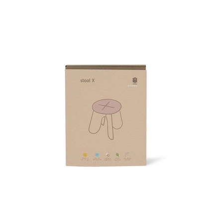 Stołek X, różowy, Babai