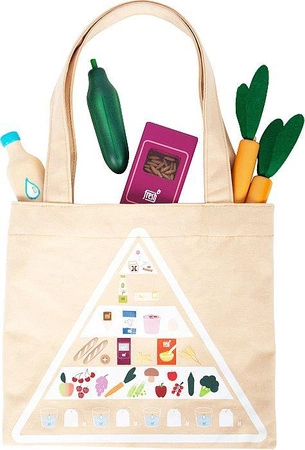 Wegetariański zestaw produktów spożywczych do zabawy w sklepie kuchni z torbą Small Foot 12284