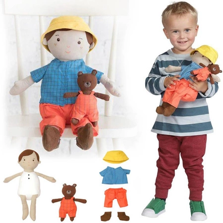 Lalka Alex i jego mały miś Playdate Friends 160690-Manhattan Toy, pluszaki dla dzieci