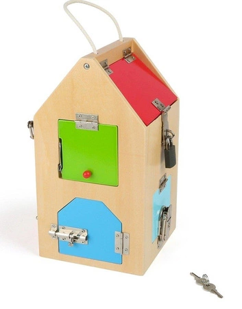 Drewniany dom "Pod kluczem" 4432 Small foot design, zabawki rozwojowe