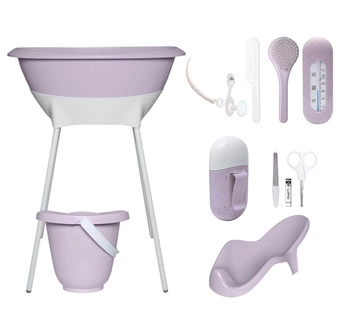 Zestaw kąpielowy 8 elem. LUMA Speckles Lila