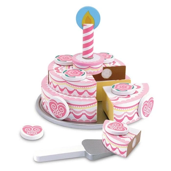 Drewniany tort urodzinowy dla dzieci trójwarstwowy Różyczka Melissa & Doug 14069