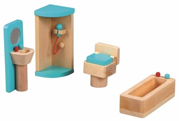 Mebelki do łazienki - wyposażenie domków dla lalek