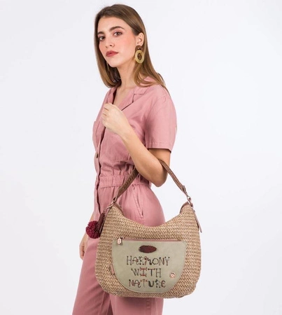 Torebka Anekke duża, z rafii, jedno ucho | Anekke Jungle