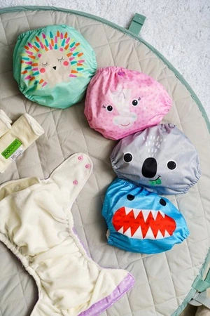 Zoocchini Pieluszka wielorazowa AIO z 2 wkładami Rekin