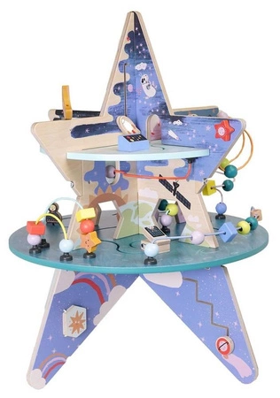 Kostka edukacyjna Badacz gwiazd niebieskich 162590-Manhattan Toy, centrum motoryczne