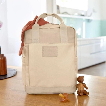Lassig Green Label Plecak dla mam kwadratowy z akcesoriami Vividal Backpack humus
