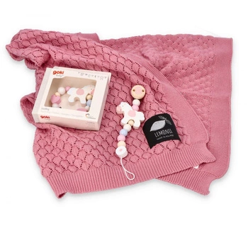 Drewniany łańcuszek do smoczka Kucyk 65235-Goki Baby, prezent dla niemowlaka