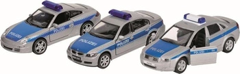 Samochód dla dzieci, policja z napędem, otwierane drzwi, 12181-Gollnest&Kiesel, pojazdy metalowe, dla chłopców