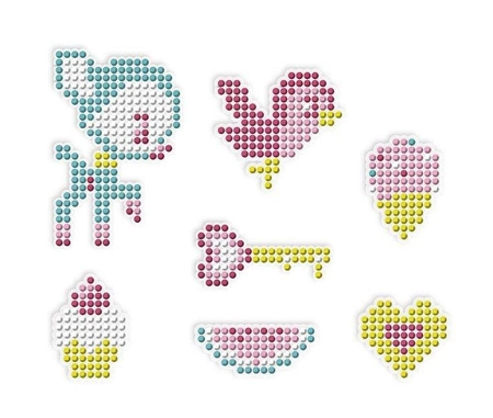 Zestaw kreatywny Cudowne kryształki Naklejki 7+, Janod