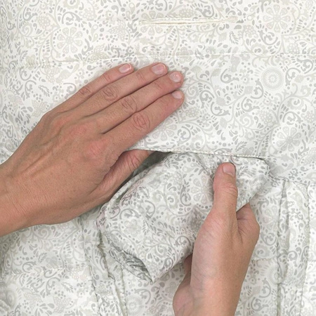 Lodger Wodoodporny wielofunkcyjny otulacz śpiworek z polarowym wnętrzem szary Taslon Drizzle